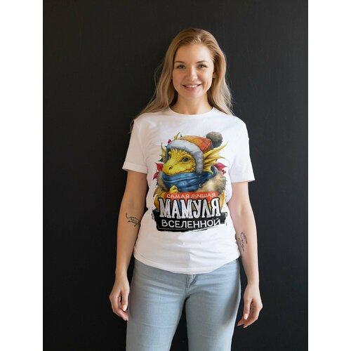 фото Футболка, размер l, белый нет бренда