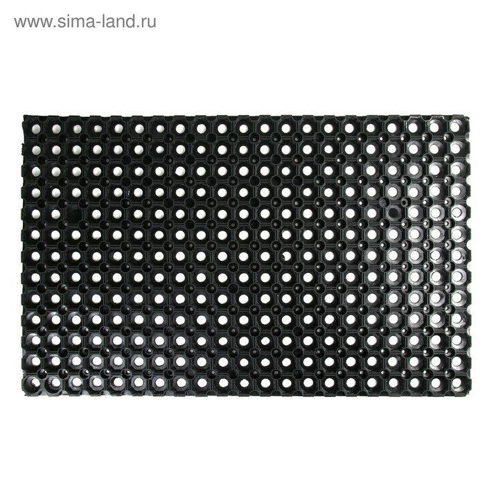 Коврик ячеистый грязесборный 50×80×1,6 см, цвет чёрный - фотография № 9