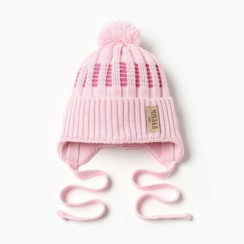фото Шапка minaku, размер 42-44, розовый