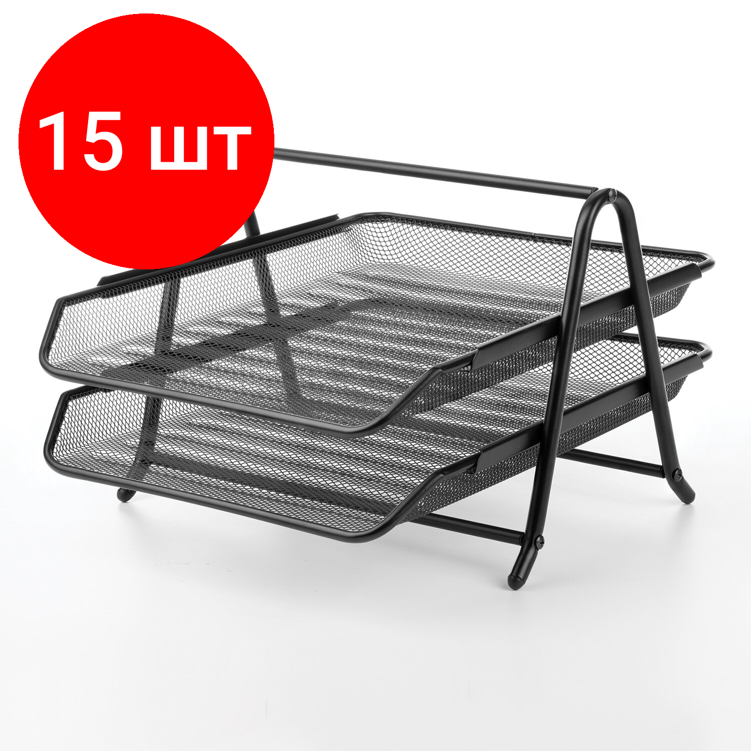 фото Лоток горизонтальный для бумаги BRAUBERG Germanium 231950 (2 отд.)