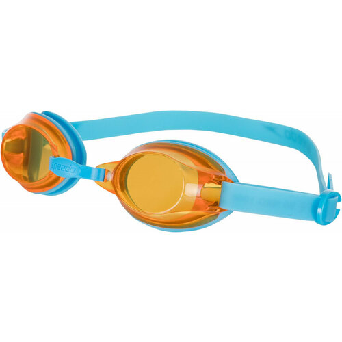 фото Очки для плавания детские speedo jet v2 gog ju детские, голубой/оранжевый