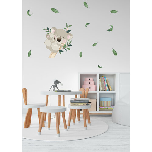 Интерьерная наклейка Коала в листьях