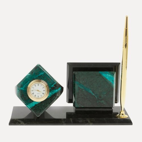 Изображение товара Мини-набор Куб с визитницей из из змеевика 126796