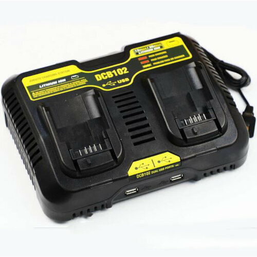 Зарядное устройство MyPads для Dewalt DCB102 1081441860 3A на двойную зарядку USB 100-240В5060Гц 4500 мА 547000₽