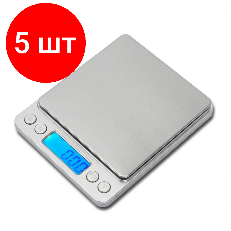 Комплект 5 штук, Весы высокоточные M-ETP2 FLAT (НПВ=200g, d=0.01g, 100х100)