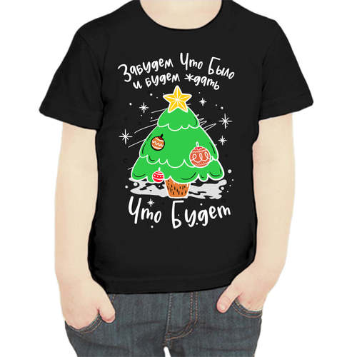 фото Футболка , размер 104, черный нет бренда