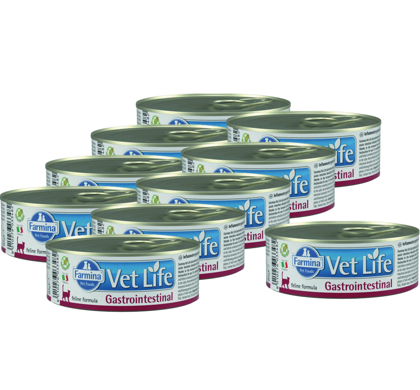 Паштет Vet Life Gastrointestinal для кошек - 85 г х 10 шт.