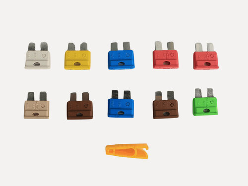 Изображение товара Предохранитель плоский набор с щипцами комплект 10 штук MTA-530