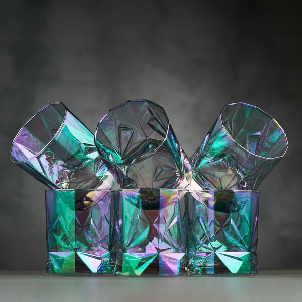 Набор стаканов Geometrica Emerald, 6шт, 340мл