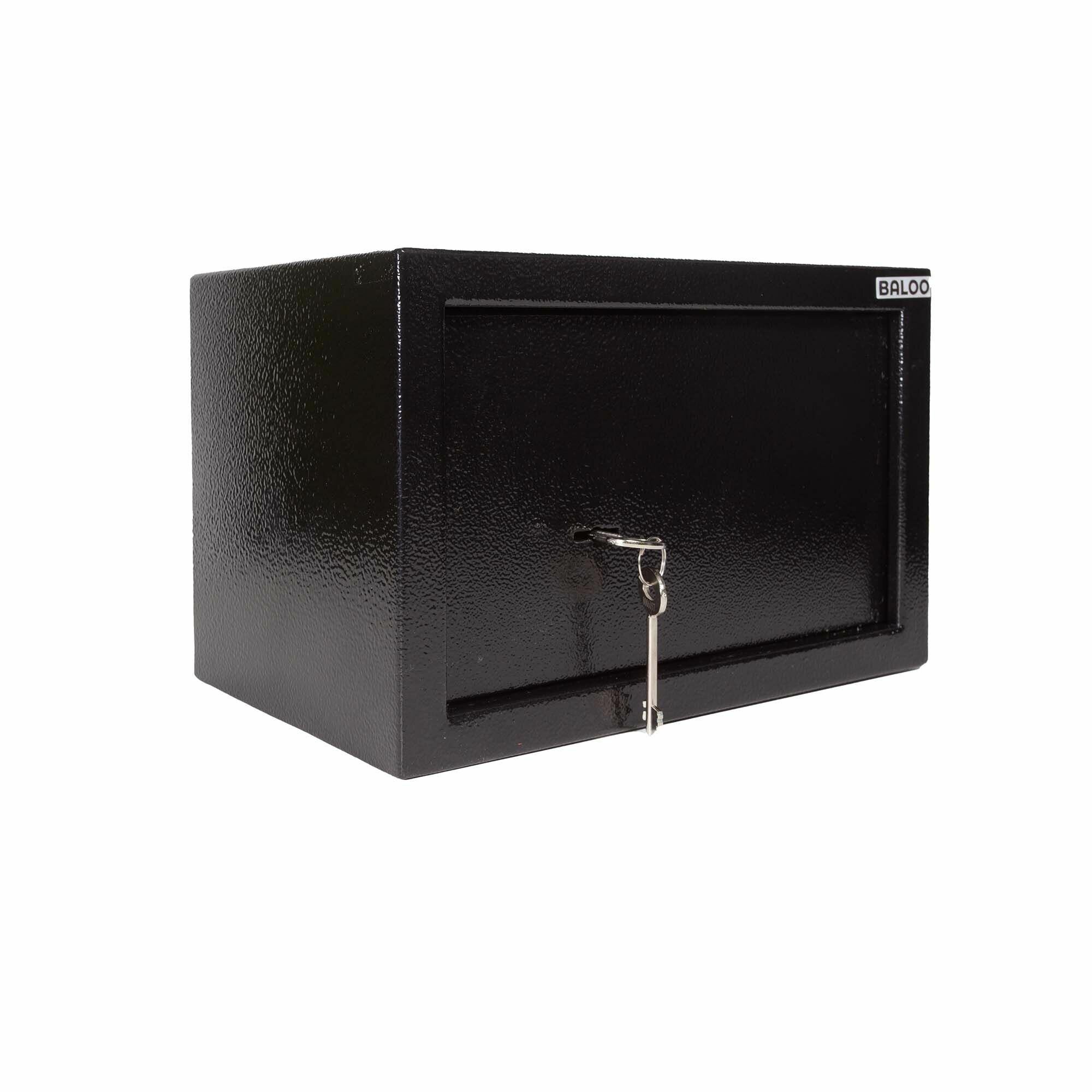 Сейф мебельный Baloo B-SK20-BL 310x200x200мм ключевой, черный/ подарок мужчине