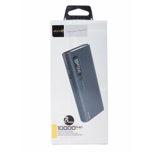 Портативный внешний аккумулятор Power Bank 10000 mAh черный 96000₽