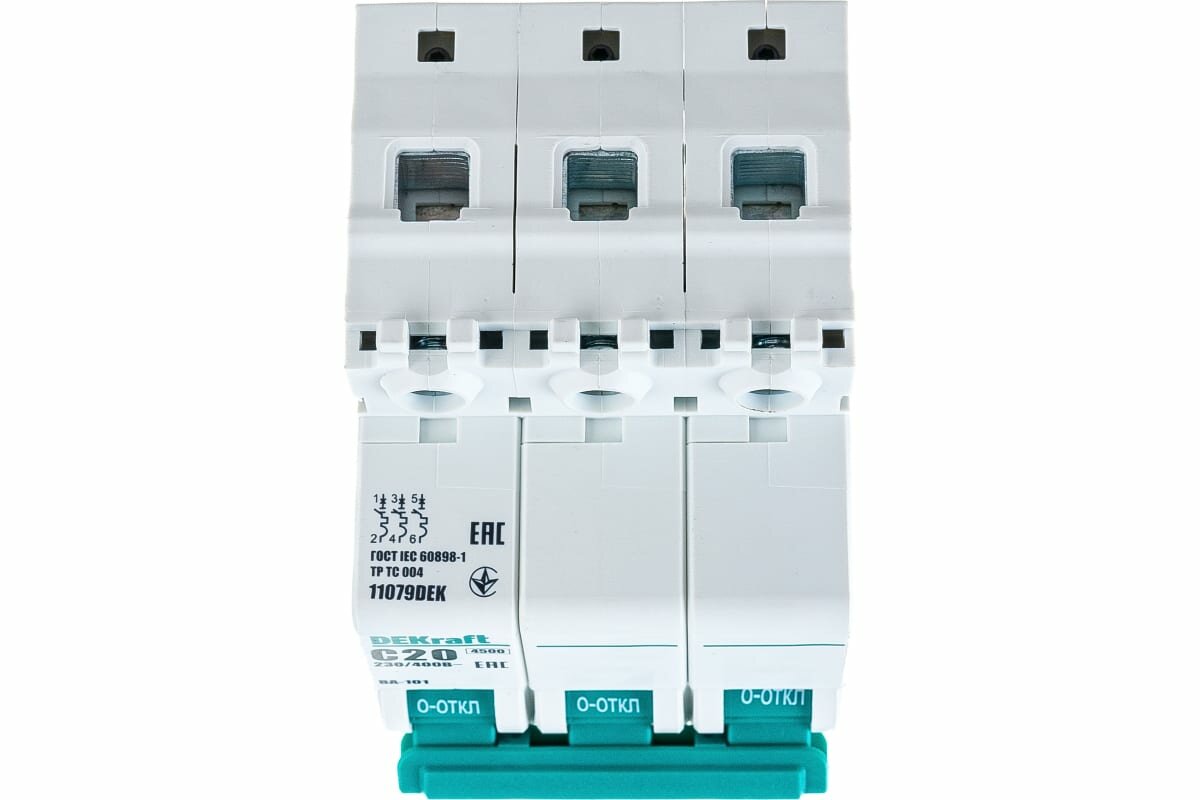 DEKraft VA101-3P-020A-C автоматический выключатель 3-полюсный 20 А 11079DEK 121920