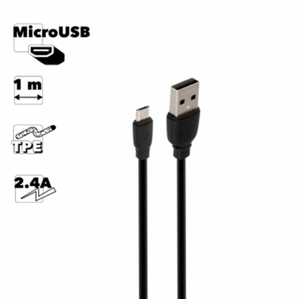 USB кабель Remax Suji Pro Cable RC-138m MicroUSB, черный