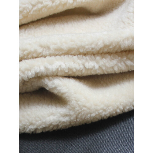 Искусственный мех барашек, коротковорсовый 8 мм, светло-бежевый, для игрушек, рукоделия, О-44, отрез 150х150 см