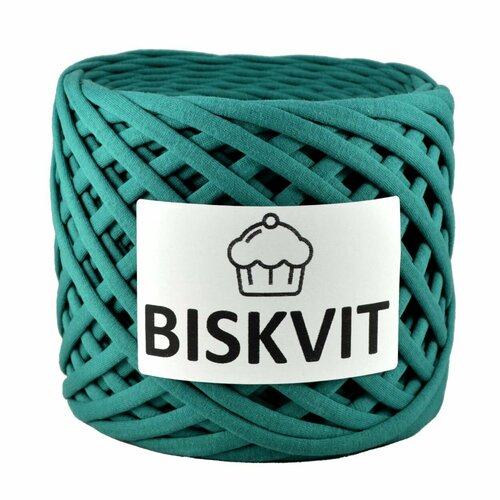 Трикотажная пряжа Biskvit (Бисквит) цвет Петроль, 330гр. 100м. (100% хлопок), 1 моток. трикотажная пряжа biskvit петроль 1 шт