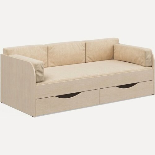 Изображение товара Подростковая кровать Seven Dreams Belden с ящиками, дуб млечный