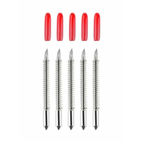 Адаптированные ножи-лезвия для плоттера Cricut CB09U (45 градусов), в комплекте 5шт, красный (Ф)