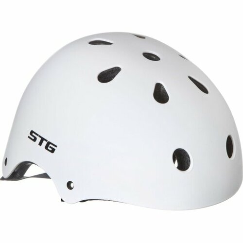Шлем Stg модель MTV12, размер L(58-63)cm белый с фикс. застежкой