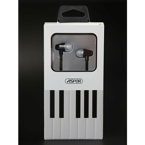 Проводные наушники с микрофоном разъем AUX ASPOR A207 игровая гарнитура для компьютера телефона и пк на Android как jbl на самсунг черные 40000₽