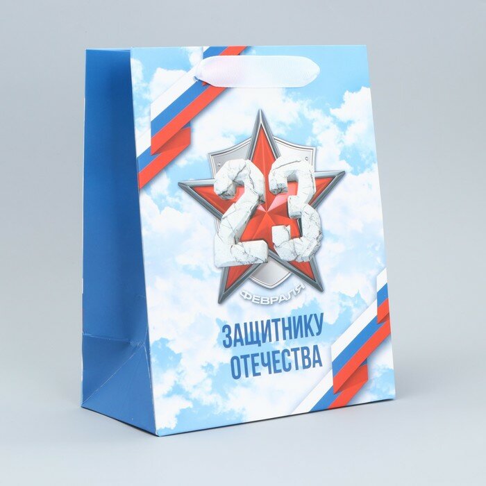 Пакет подарочный ламинированный вертикальный, упаковка, «Мирное небо», MS 18 х 23 х 10 см