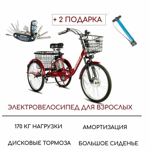 Электровелосипед трехколесные для взрослых РВЗ 