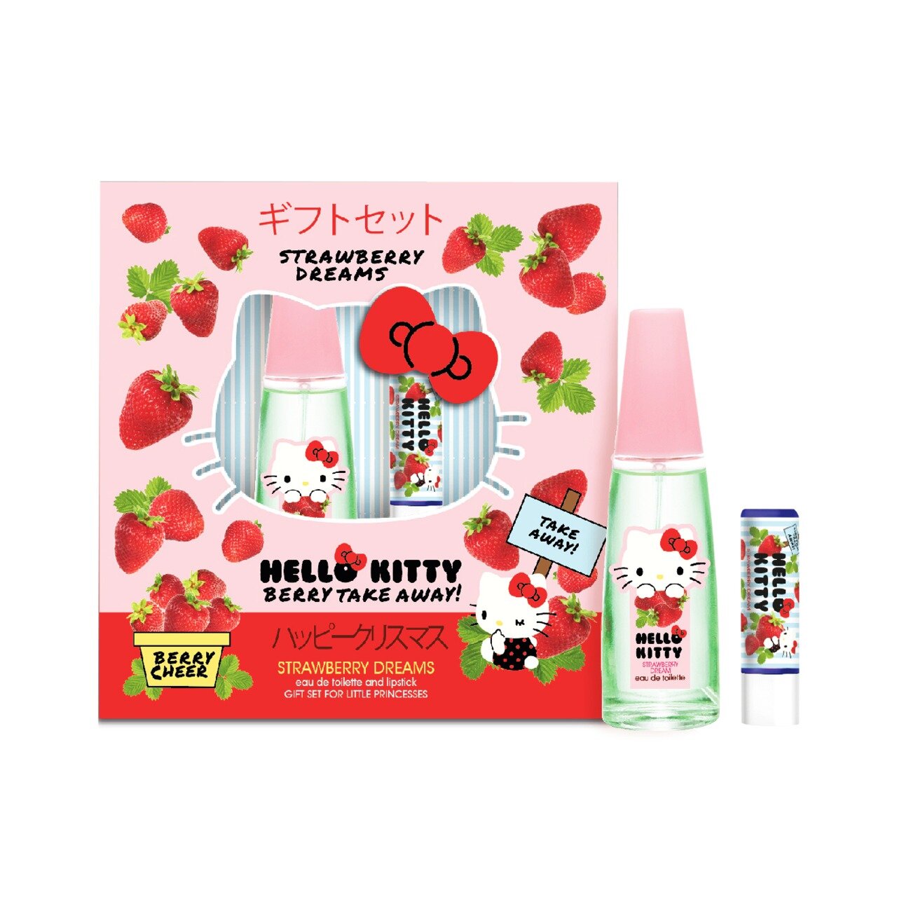 Hello Kitty Подарочный набор маленькой принцессы "Strawberry dreams" туалетная вода и помада