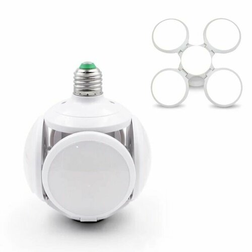 Лампочка 2в1 шар-космоцветок, 40Вт, E27 / Светильник трансформер / Лампа для игровой, детской, гостиной