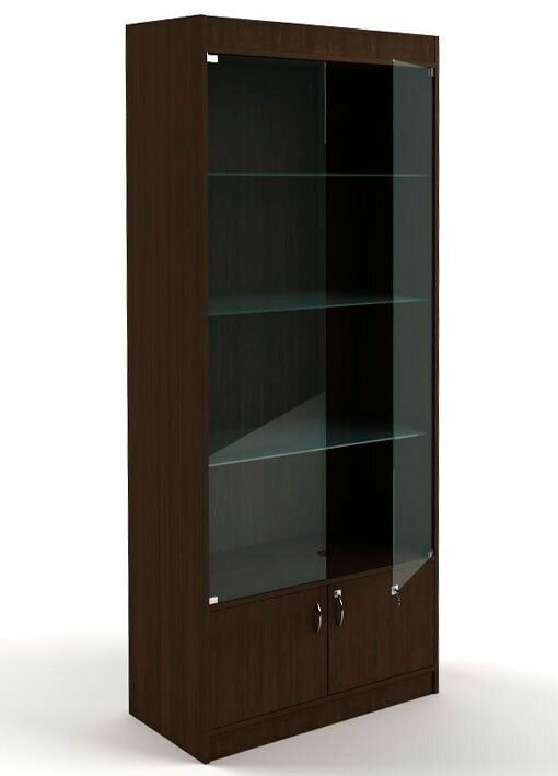 фото Витрина "Универсал" №164-С (с дверьми), Венге