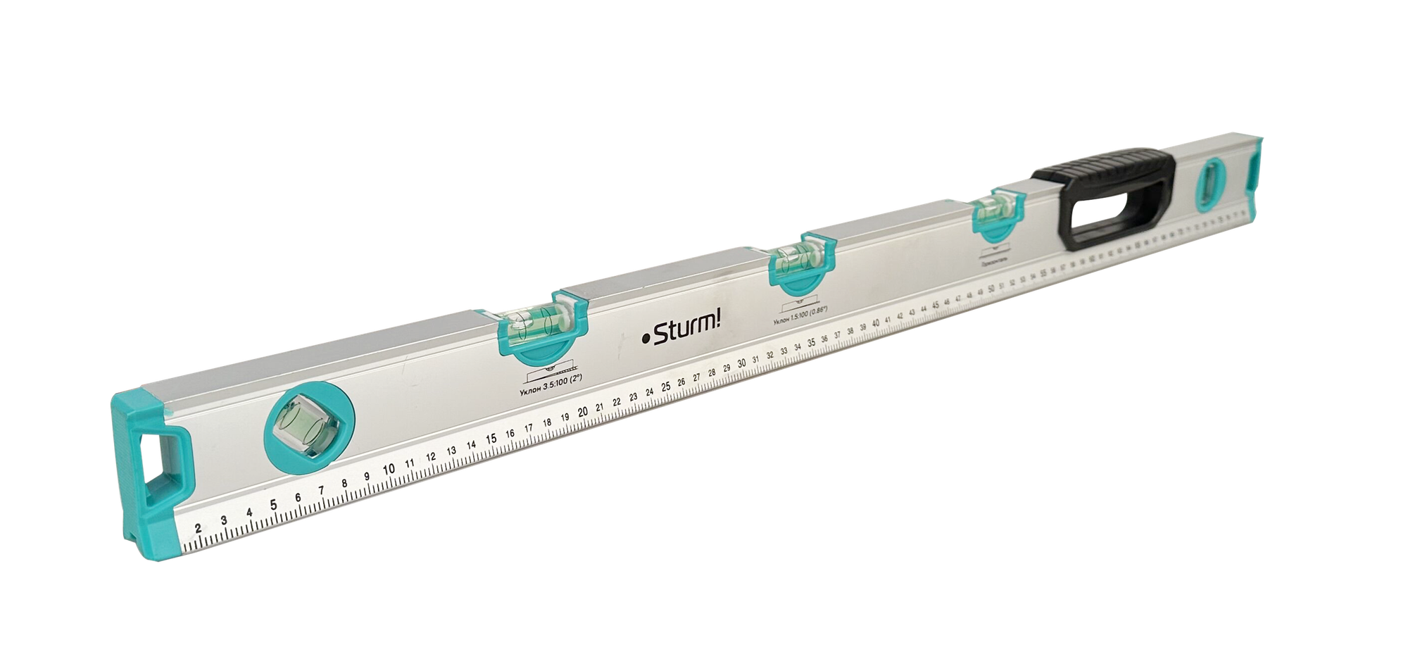 фото Уровень 800мм, 5 глазков, углы 0/1.5/3.5/45/90°, точность 1мм/м, Sturm!
