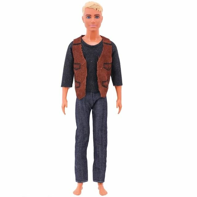 Комплект одежды для кукол-мужчин 30 см /водолазка, жилетка, брюки