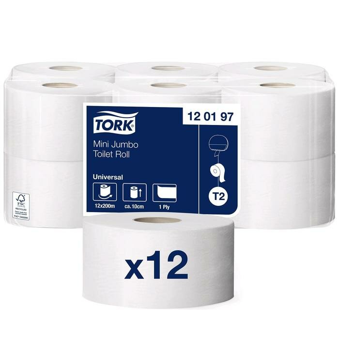 Туалетная бумага Tork T2 Universal 1 слой 200 м
