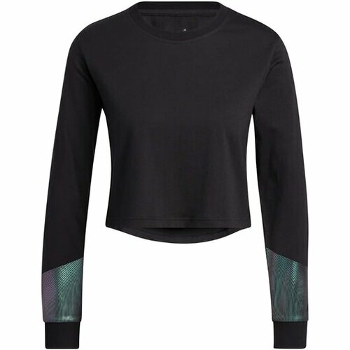 Топ спортивный adidas, размер S, черный лонгслив breathe out harpy longsleeve черный s