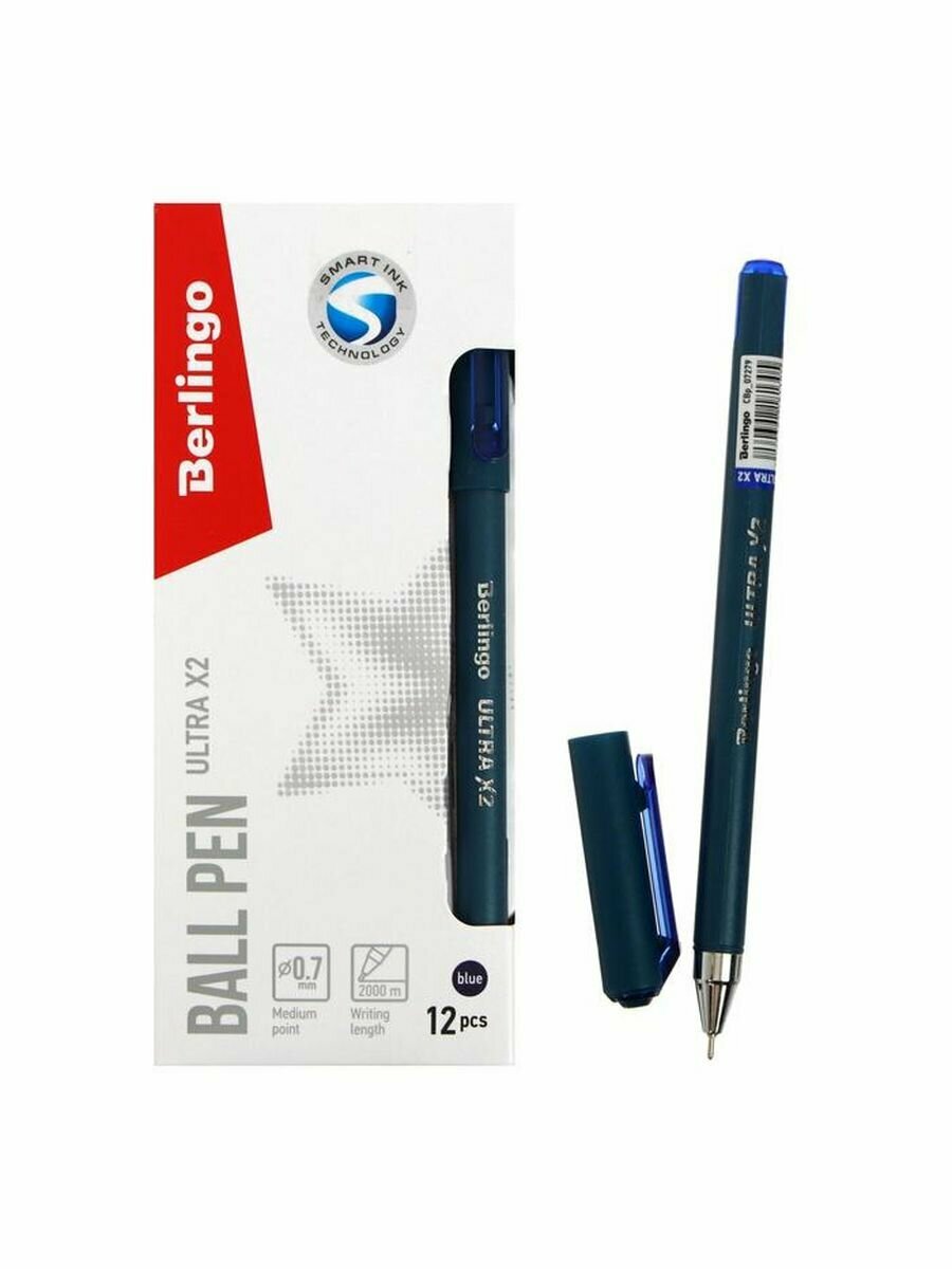 Ручка Berlingo Ultra X2 шариковая синяя 0.7мм - фото №19