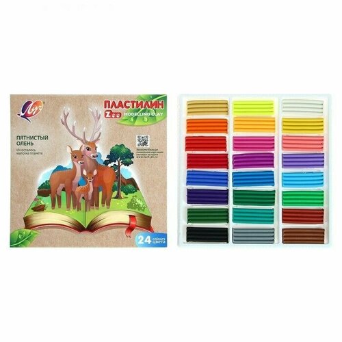Пластилин 24 цвета 360 г ZOO 476₽
