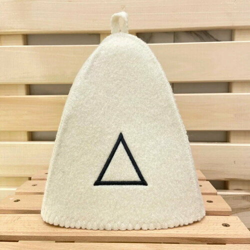 Шапка банная классическая с вышивкой «Треугольник» банная шапка с вышивкой любимый папа