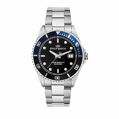 Наручные часы PHILIP WATCH R8253597091, серебряный, черный наручные часы philip watch часы наручные philip watch r8253597605 серебряный