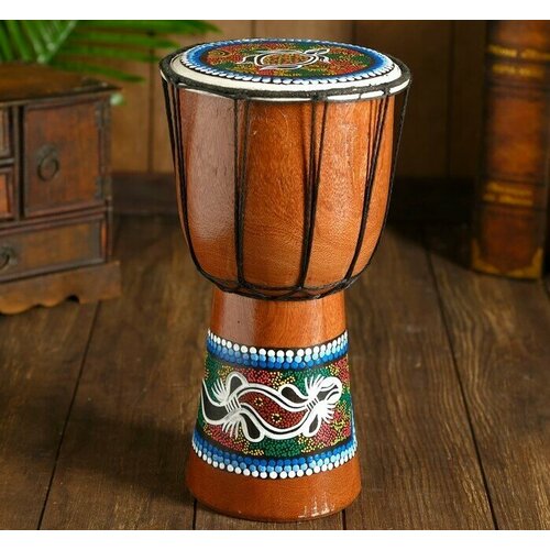 Музыкальный инструмент Барабан Джембе ящерица 1 шт 2248₽