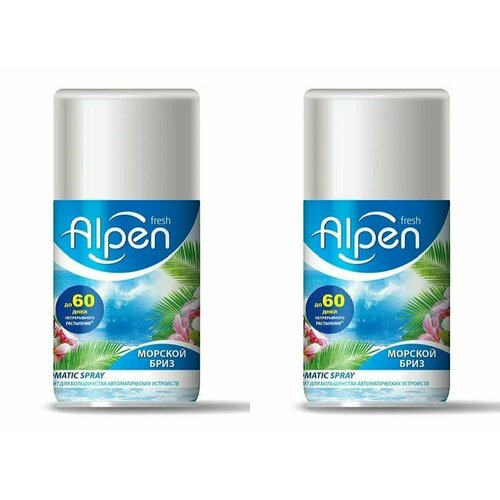 Alpen Освежитель воздуха Fresh Морской бриз, сменный флакон, 250 мл, 2шт