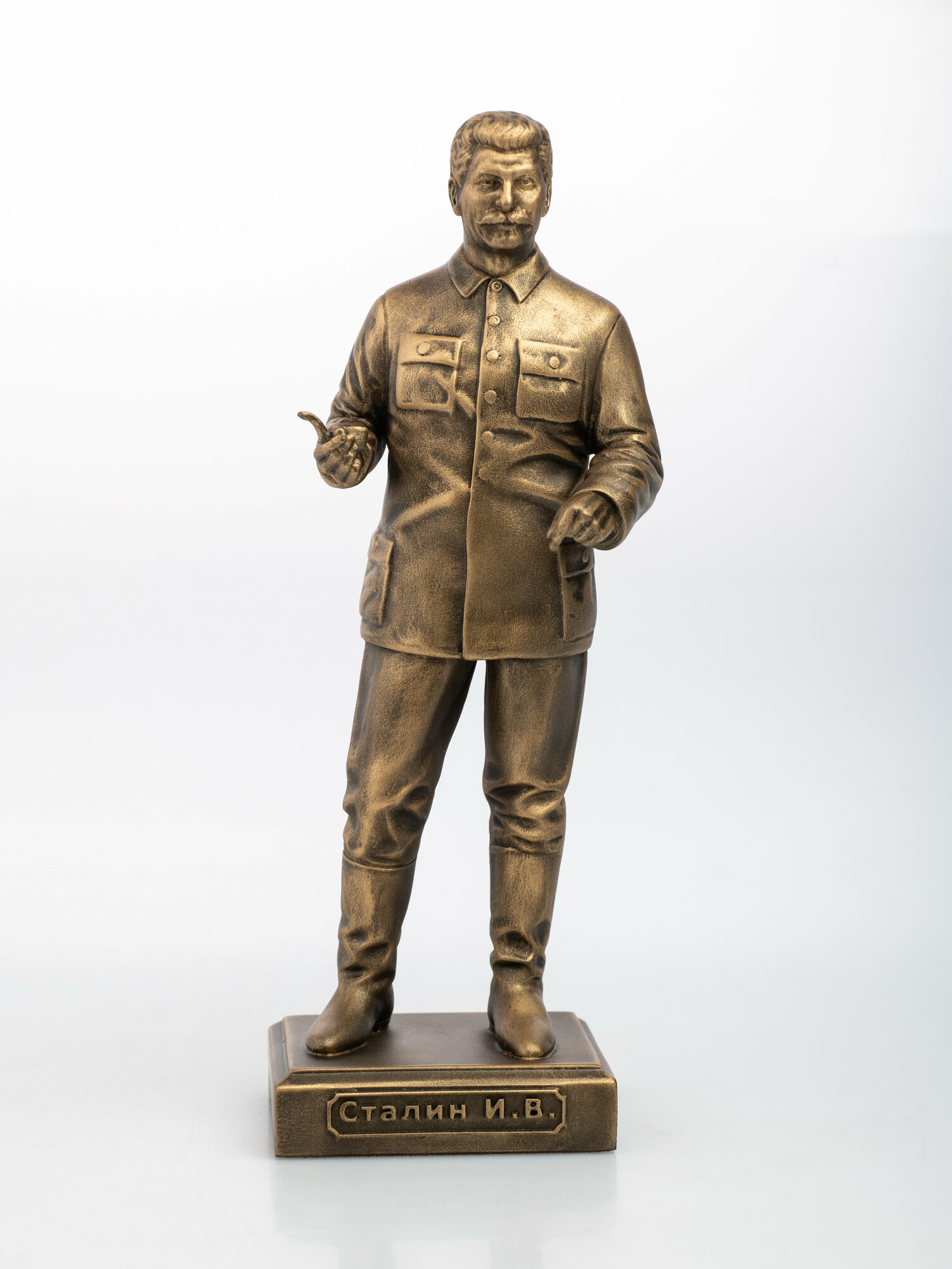 Статуэтка "Сталин И. В, высота 19 см, литьевой мрамор, цвет патина бронза