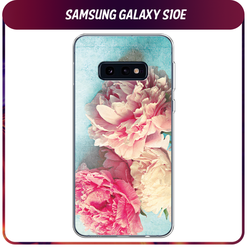 Силиконовый чехол на Samsung Galaxy S10E / Самсунг Галакси S10E Пионы new пластиковый чехол a girl linework на samsung galaxy s10e самсунг галакси s10e
