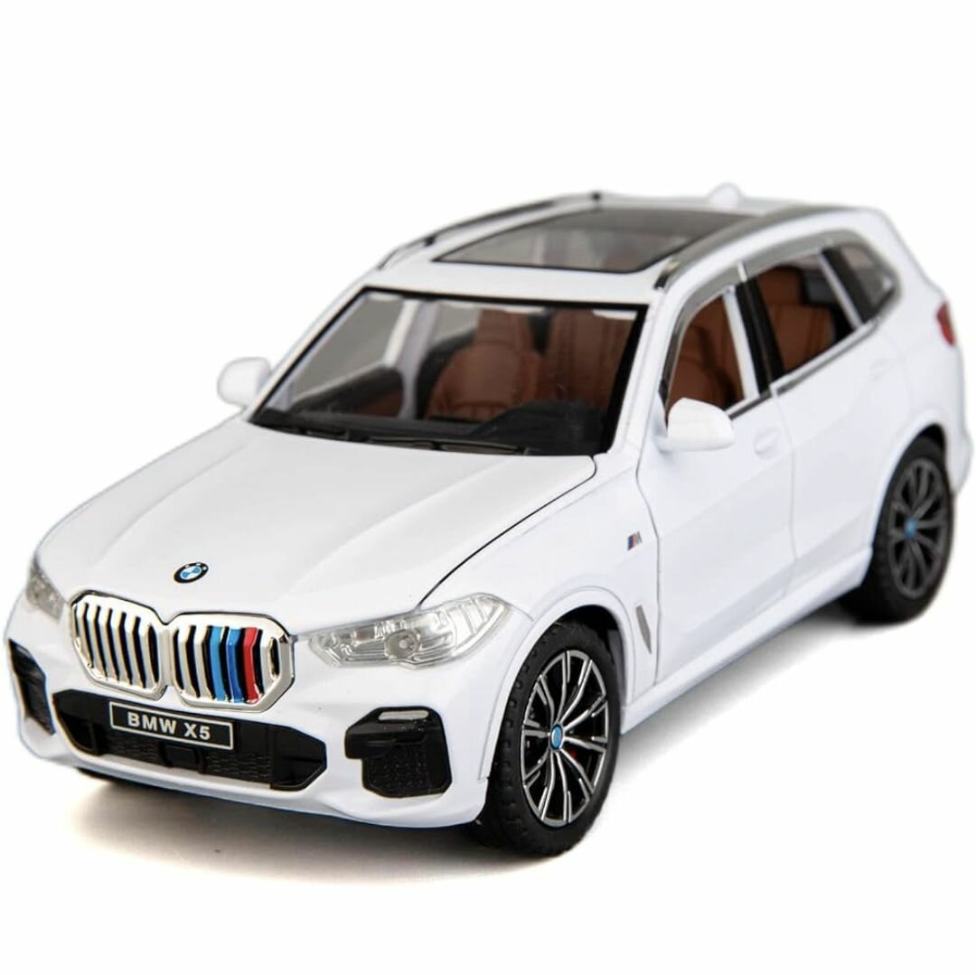 Коллекционная машинка игрушка металлическая BMW X5 масштаб 1:24 для мальчиков масштабная модель 1:24 белый