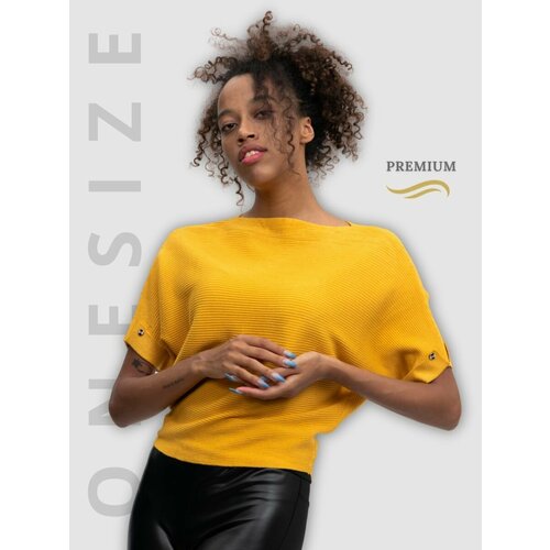 фото Свитер rm shopping, размер onesize, желтый, горчичный
