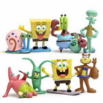 Набор фигурок из 8 шт SpongeBob Губка Боб (4-7см) - изображение