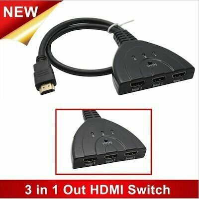 HDMI switcher: 3 in - 1 out / переключатель HDMI switch свич