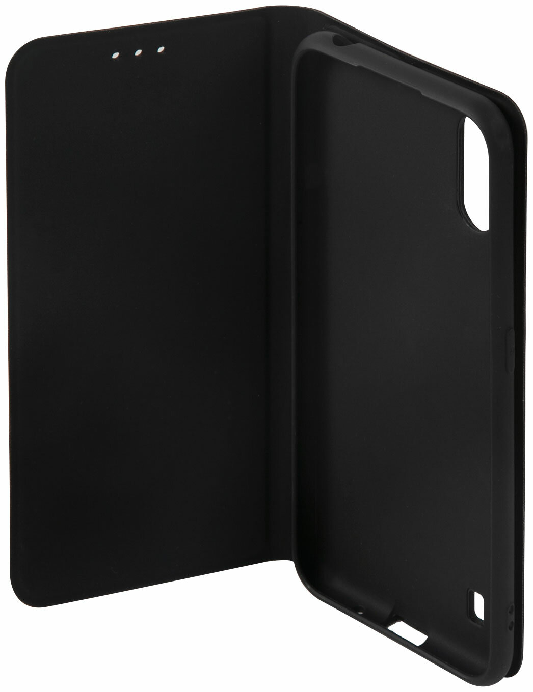 Чехол-книжка RedLine для Samsung Galaxy A01, кожа / полиуретан, черный - фото №3