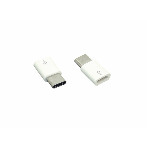 Переходник-адаптер Micro USB - USB TYPE-C. Белый переходник адаптер vga usb type c белый
