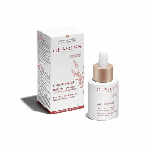 Clarins Calm-Essentiel Успокаивающее масло для чувствительной кожи, 30 мл бальзам для чувствительной кожи лица и тела восстанавливающий clarins calm essentiel repairing soothing balm 30 мл