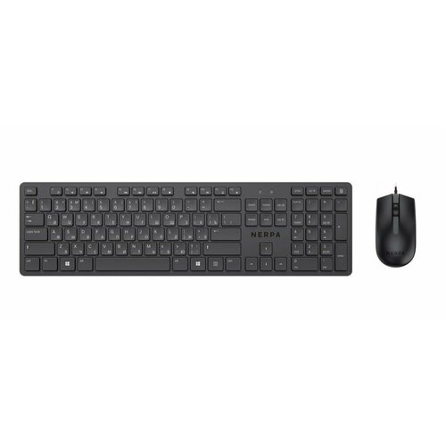 Комплект мыши и клавиатуры Nerpa NRP-MK150-W-BLK комплект клавиатура мышь nerpa nrp mk150 w blk