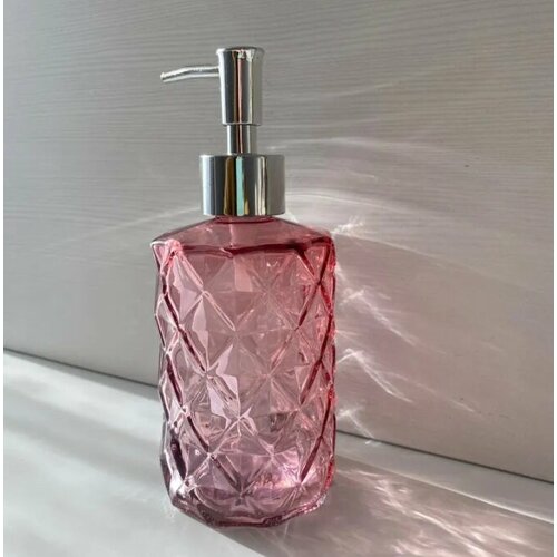 Диспенсер дозатор для жидкого мыла розовый 450 мл
