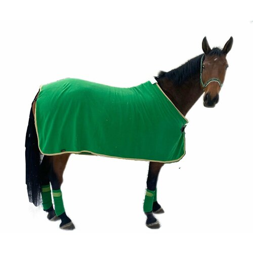 фото Попона тренировочная флисовая caramella equestrian rug green one